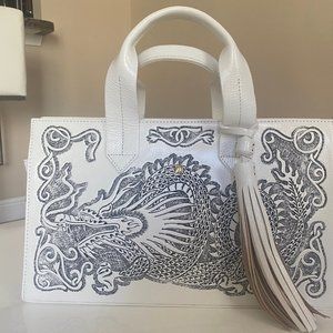 Carolina Cowley White Leather Bag